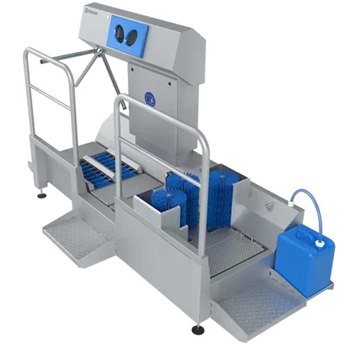 Sole cleaning, hand disinfection and shaft cleaning