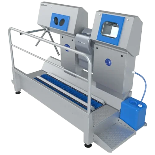 Sole cleaning / disinfection, hand washing, drying and disinfect.