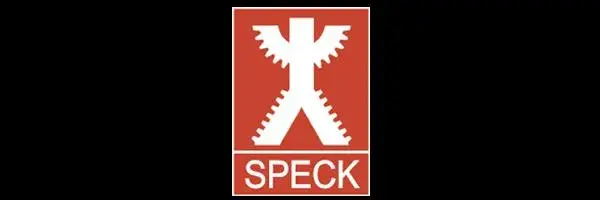 Speck pomp logo voor industriële reiniging