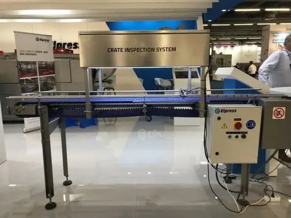 Crate inspection system for the crate washing machine is also possible