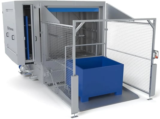 Lavadora de contenedores - EDW-2N-L-LID