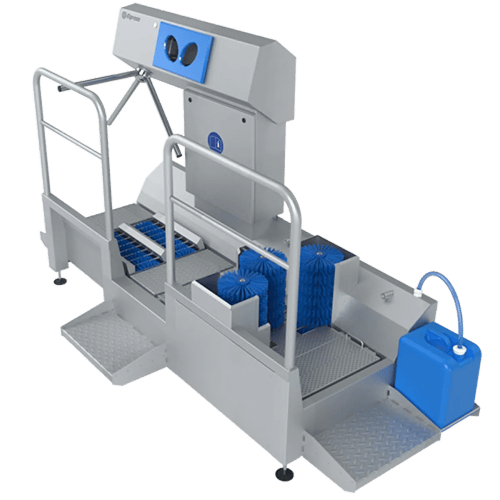 Sole cleaning, hand disinfection and shaft cleaning