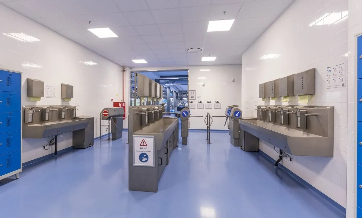 Wash basins with soap dispensers